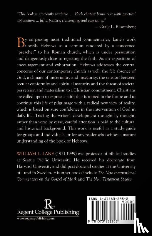 Lane, William L. - Hebrews