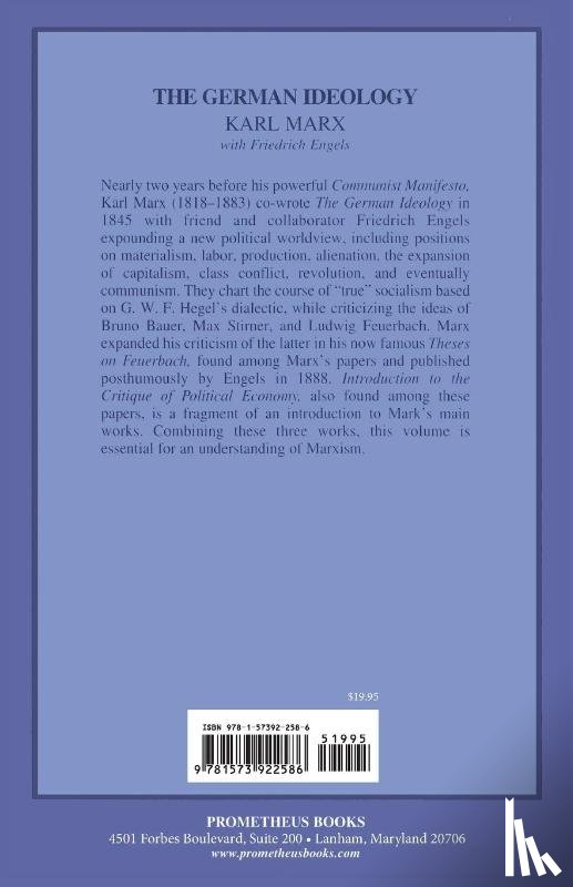 Marx, Karl, Engels, Friedrich - The German Ideology