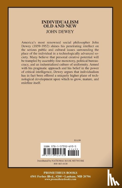Dewey, John - Individualism Old and New