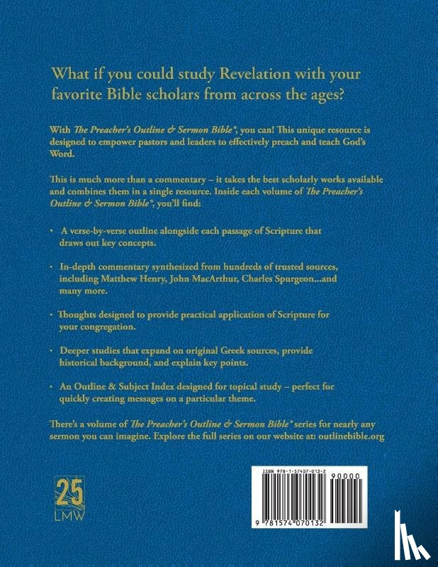 Leadership Ministries Worldwide - Preacher's Outline & Sermon Bible-KJV-Revelations