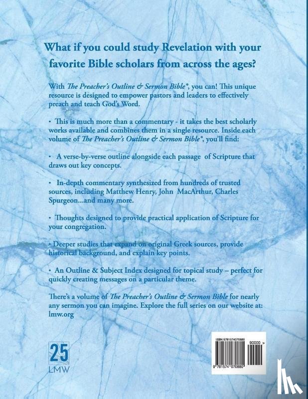 Worldwide, Leadership Ministries - Preacher's Outline & Sermon Bible-NIV-Revelation