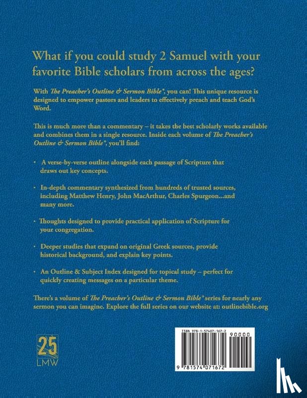 Worldwide, Leadership Ministries - Preacher's Outline & Sermon Bible-KJV-2 Samuel