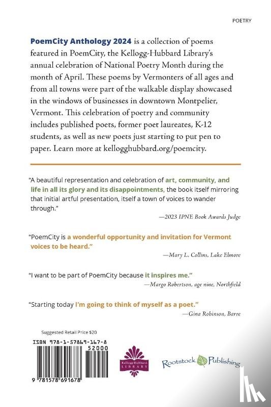 Kellogg-Hubbard Library - PoemCity Anthology 2024