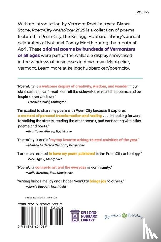 Kellogg-Hubbard Library - PoemCity Anthology 2025
