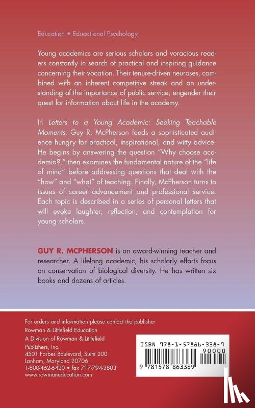 McPherson, Guy R. - Letters to a Young Academic