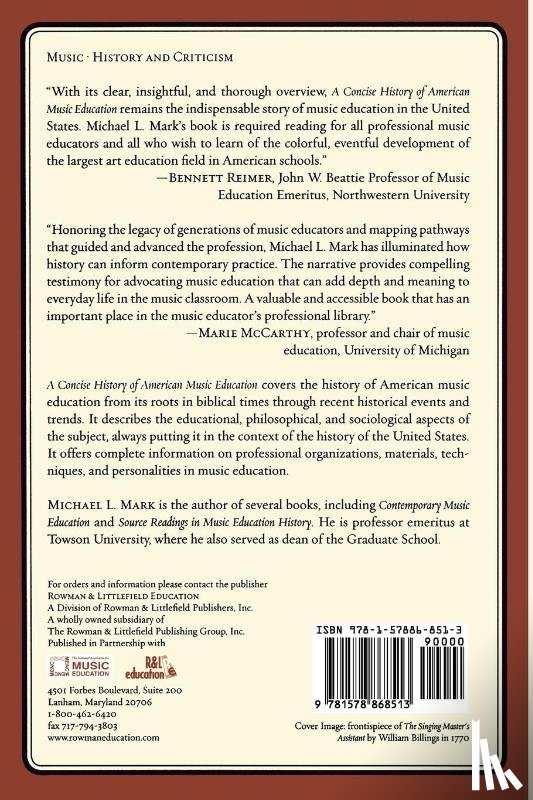 Mark, Michael - A Concise History of American Music Education