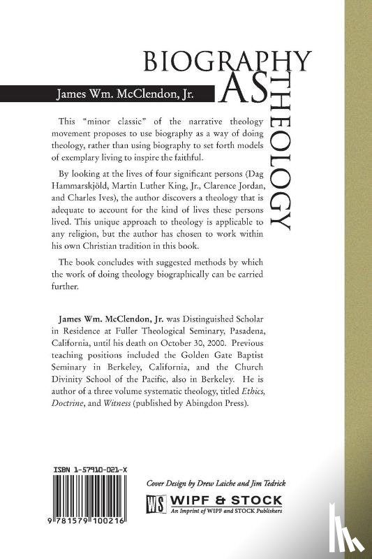 McClendon, James William - Biography as Theology