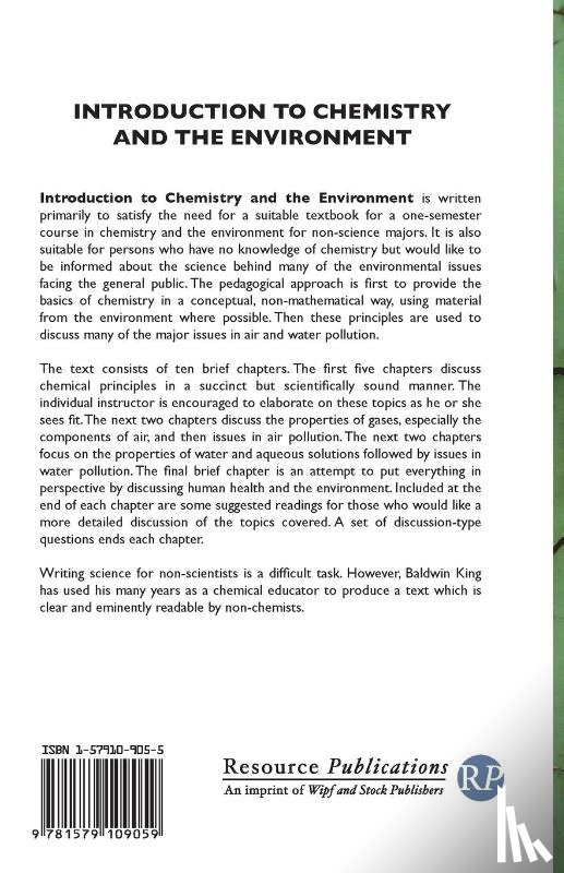 King, Baldwin - Introduction to Chemistry and the Environment