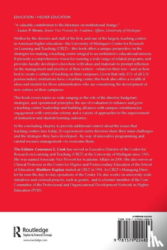  - Advancing the Culture of Teaching on Campus