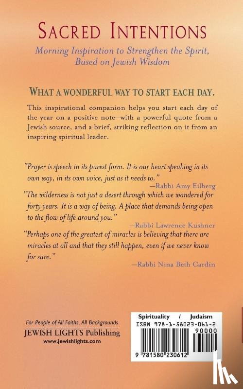 Olitzky, Kerry M. (Rabbi Kerry M. Olitzky), Forman, Lori (Lori Forman) - Sacred Intentions
