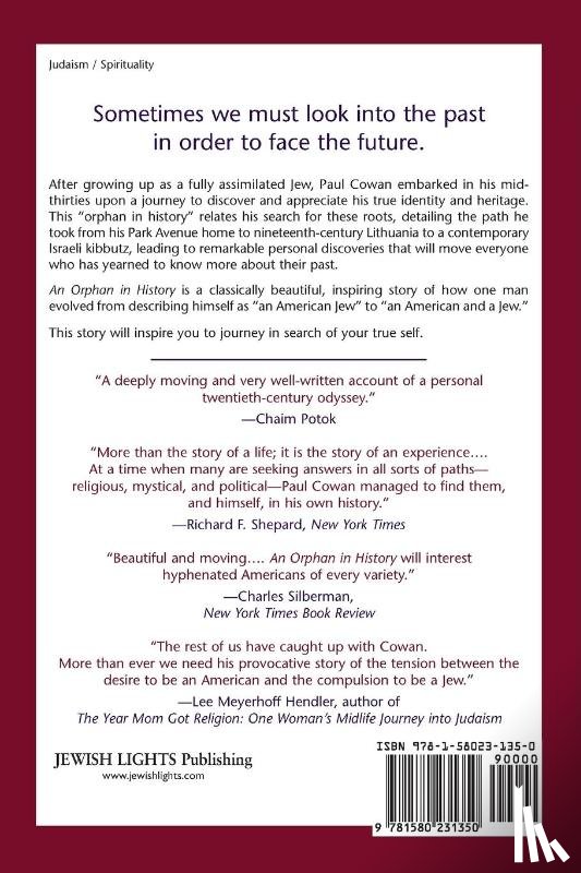 Cowan, Paul - An Orphan in History