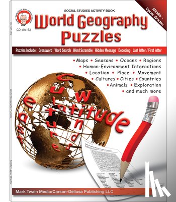 Mark Twain Media - World Geography Puzzles, Grades 6 - 12