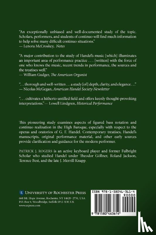 Rogers, Patrick J. - Continuo Realization in Handel's Vocal Music