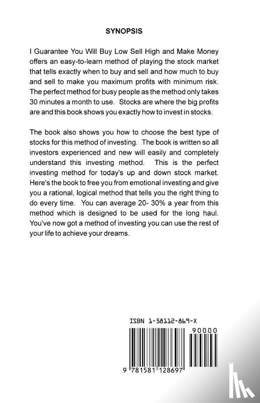 Weber, Jeffrey - I Guarantee You Will Buy Low, Sell High and Make Money