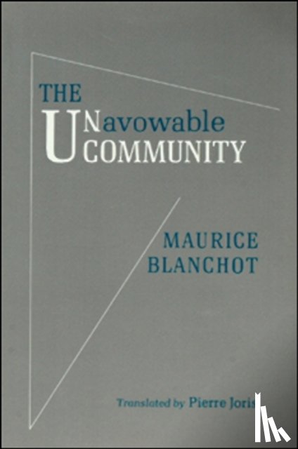 Blanchot, Maurice - UNAVOWABLE COMMUNITY