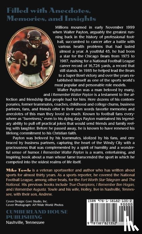 Towle, Mike - I Remember Walter Payton