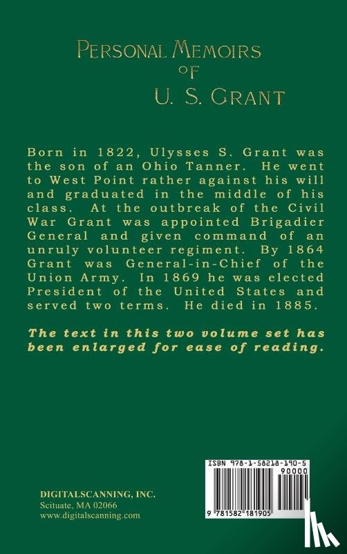 Grant, Ulysses S. - Personal Memoirs of U. S. Grant