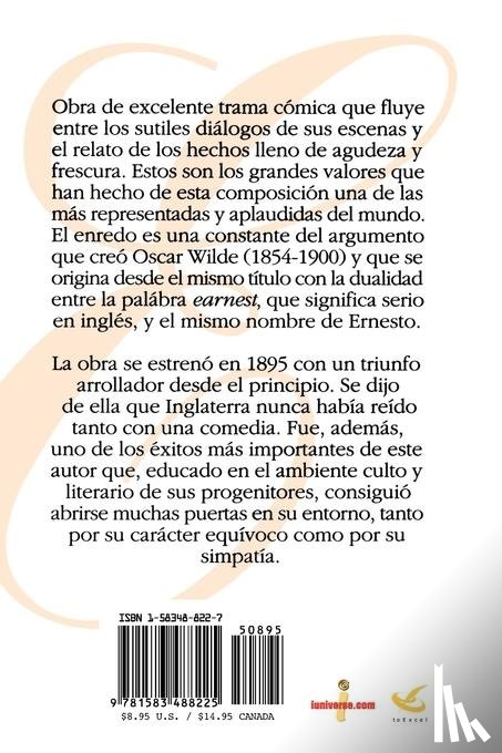 Wilde, Oscar - La Importancia de Llamarse Ernesto