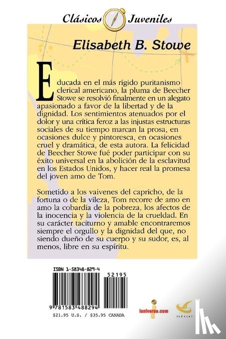 Stowe, Professor Harriet Beecher - La Cabana del Tio Tom
