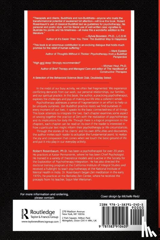 Rosenbaum, Robert - Zen and the Heart of Psychotherapy