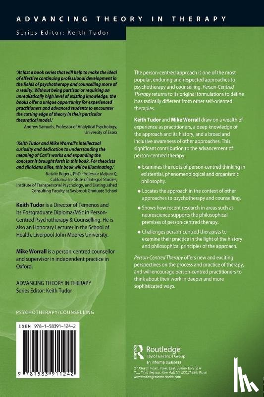 Tudor, Keith (Auckland University of Technology, Worrall, Mike (in private practice - Person-Centred Therapy