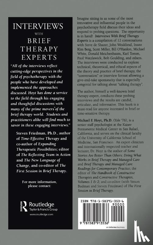 Hoyt, Michael F. - Interviews With Brief Therapy Experts