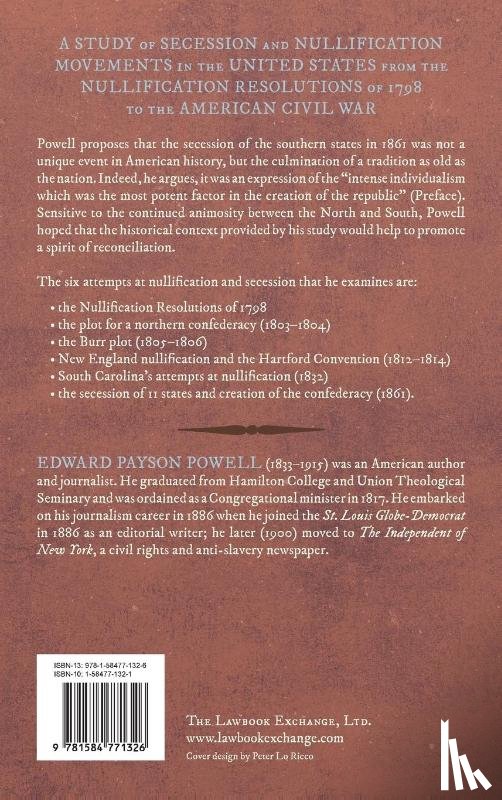 Powell, Edward Payson - Nullification and Secession in the United States