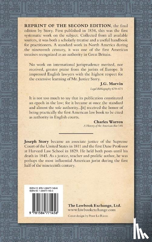 Story, Joseph - Commentaries on the Conflict of Laws, Foreign and Domestic, in Regard to Contracts, Rights, and Remedies, and Especially in Regard to Marriages, Divorces, Wills, Successions, and Judgments. Second Edition. Revised, Corrected and Greatly Enlarged (18
