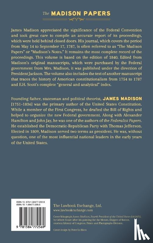 Madison, James - Journal of the Federal Convention Kept by James Madison