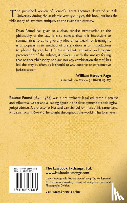 Pound, Roscoe - An Introduction to the Philosophy of Law [1922]