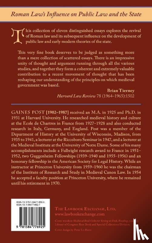 Post, Gaines - Studies in Medieval Legal Thought