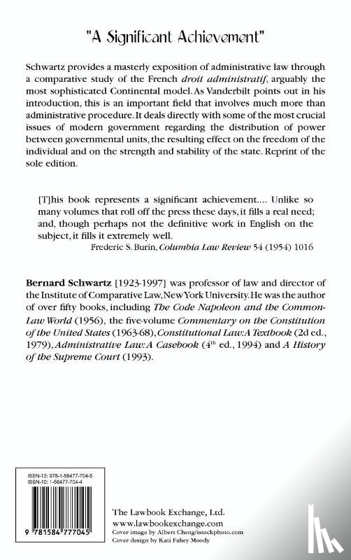 Schwartz, Bernard - French Administrative Law and the Common-Law World
