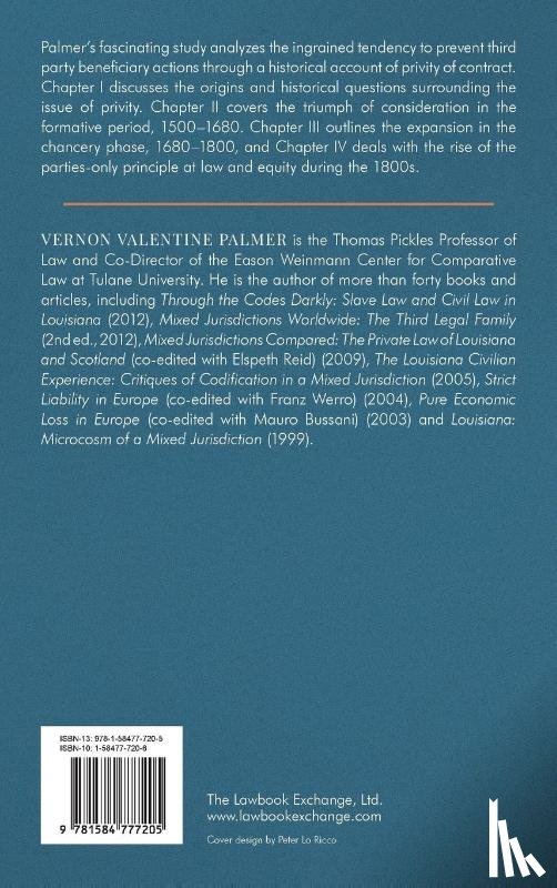 Palmer, Vernon Valentine (Tulane University Louisiana) - The Paths to Privity