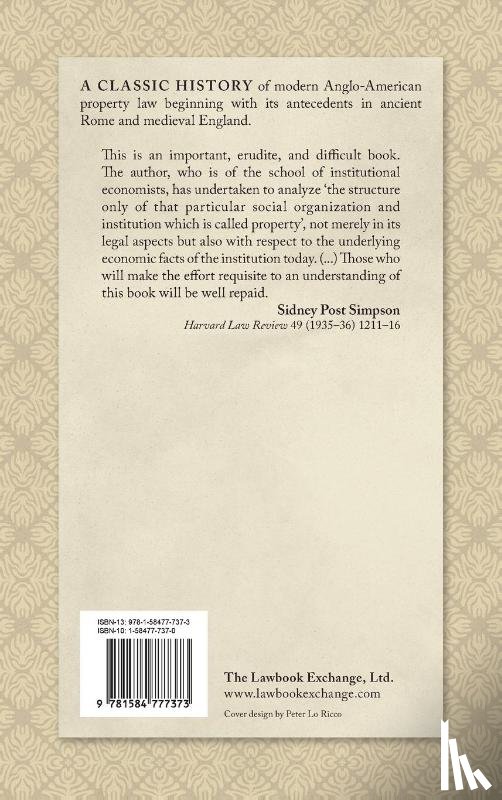 Noyes, C Reinold - The Institution of Property