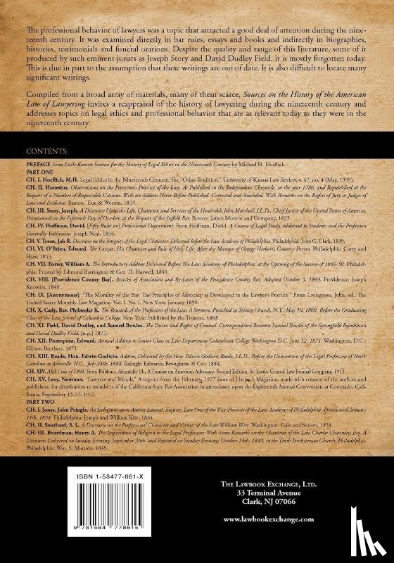 Hoeflich, Michael H - Sources of the History of the American Law of Lawyering