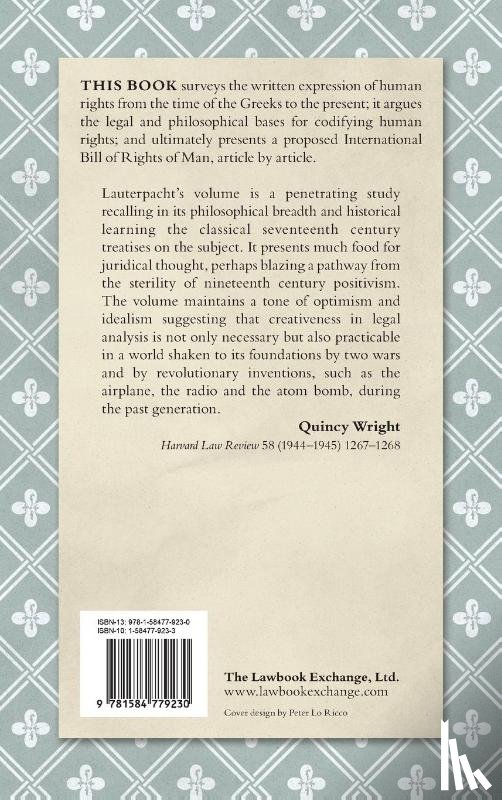 Lauterpacht, H - An International Bill of the Rights of Man (1945)