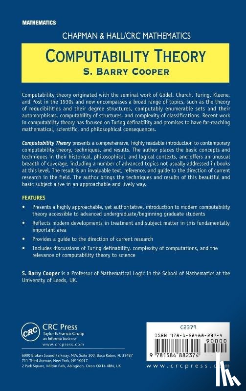Cooper, S. Barry (University of Leeds - Computability Theory
