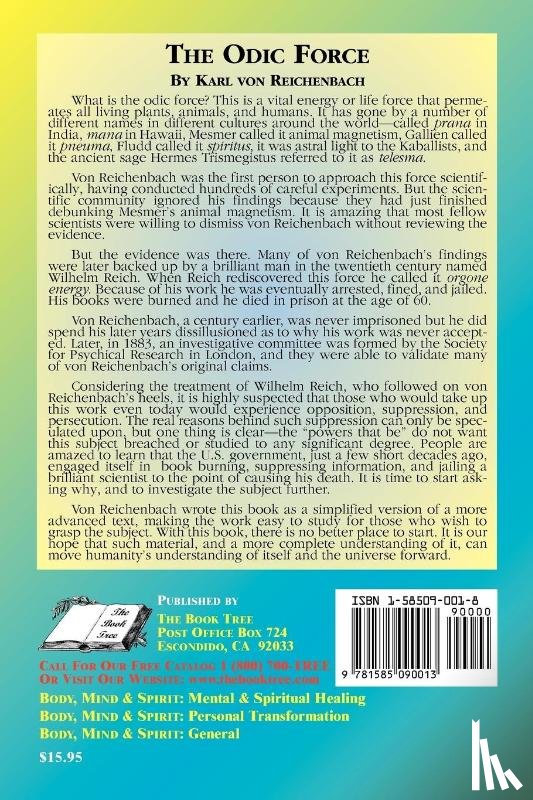 Von Reichenbach, Karl, Tice, Paul - The Odic Force