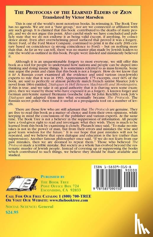  - The Protocols of the Meetings of the Learned Elders of Zion