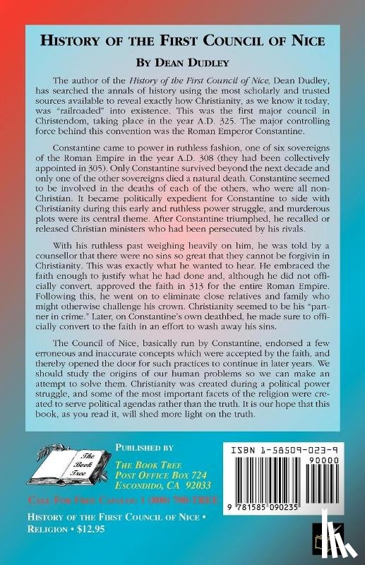 Dudley, Dean, Tice, Paul - History of the First Council of Nice