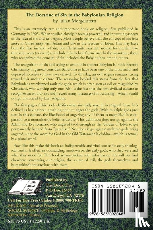 Morgenstern, Julian, Tice, Paul - The Doctrine of Sin in the Babylonian Religion