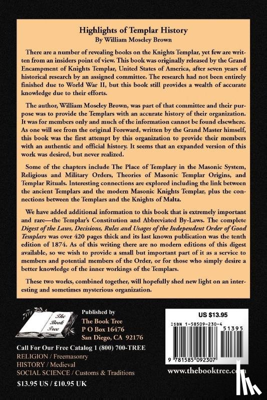 Brown, William Moseley, Chase, Simeon B., Tice, Paul - Highlights of Templar History