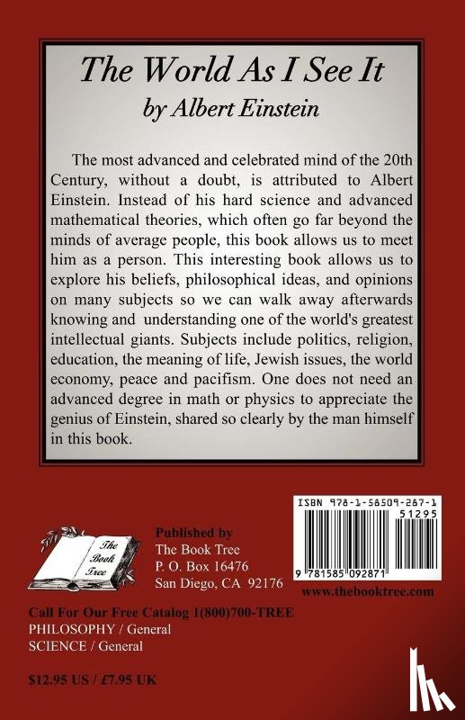 Einstein, Albert - The World As I See It