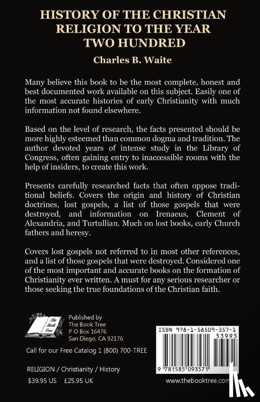 Waite, Charles B - History of the Christian Religion to the Year Two Hundred
