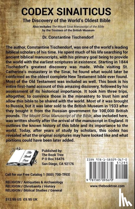 Tischendorf, Constantine, British Museum, Trustees - Codex Sinaiticus