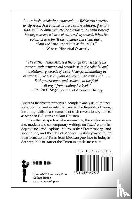 Reichstein, Andreas - Rise Of The Lone Star: The Making Of Texas