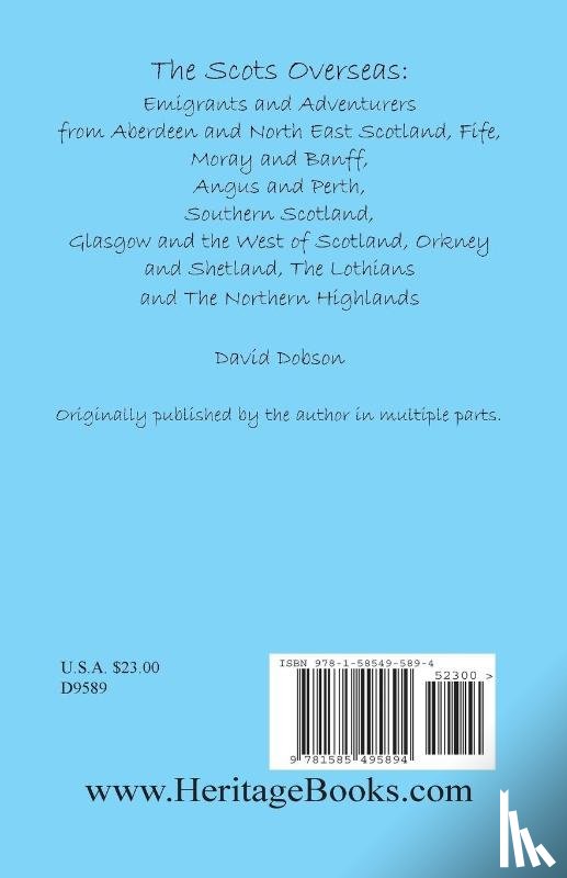 Dobson, David - The Scots Overseas