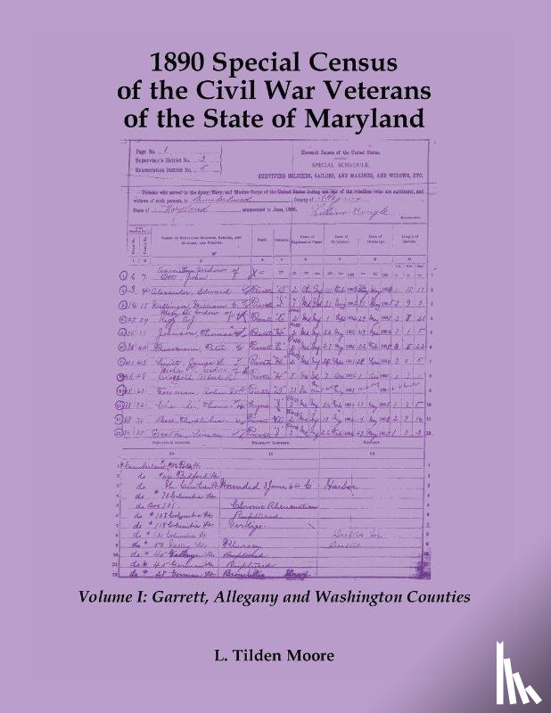 Moore, L Tilden - 1890 Special Census of the Civil War Veterans of the State of Maryland