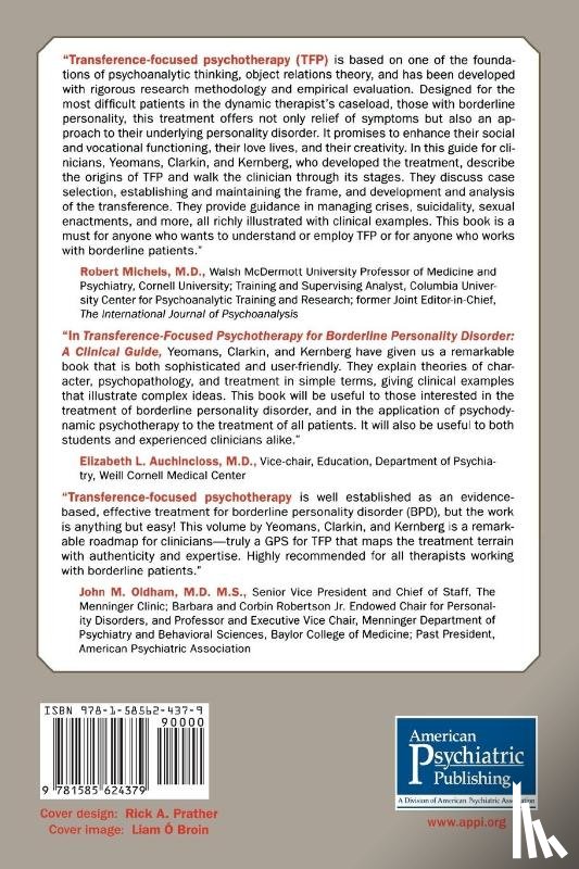 Yeomans, Frank E., Clarkin, John F., Kernberg, Otto F. - Transference-Focused Psychotherapy for Borderline Personality Disorder
