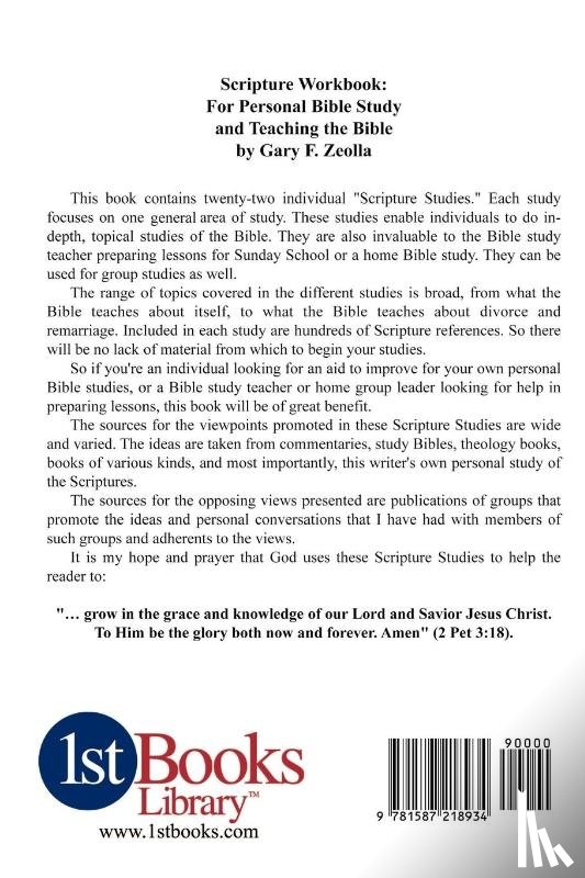 Zeolla, Gary F. - Scripture Workbook